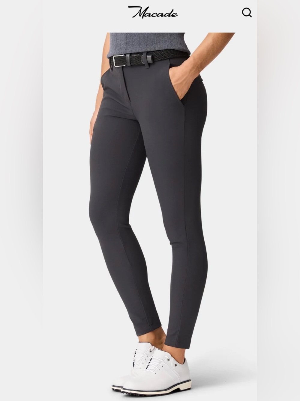 MACADE GOLF Performance 4 Way stretch Trousers Pants Skinny Ankle Sz 38 S/M
